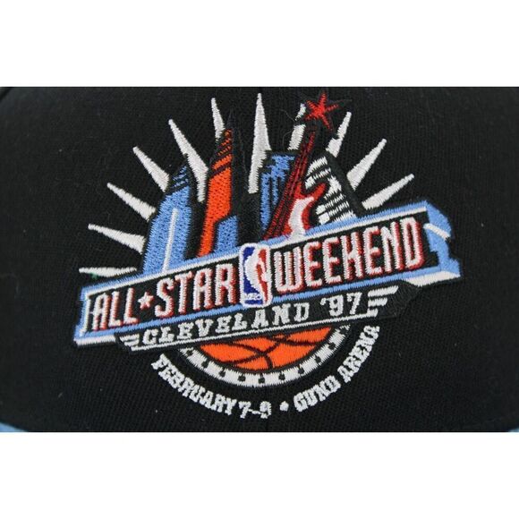 Mitchell & Ness Men's Black Cleveland All Star Baseball Cap Size 7 3/8 Flat Bill - Picture 2 of 10